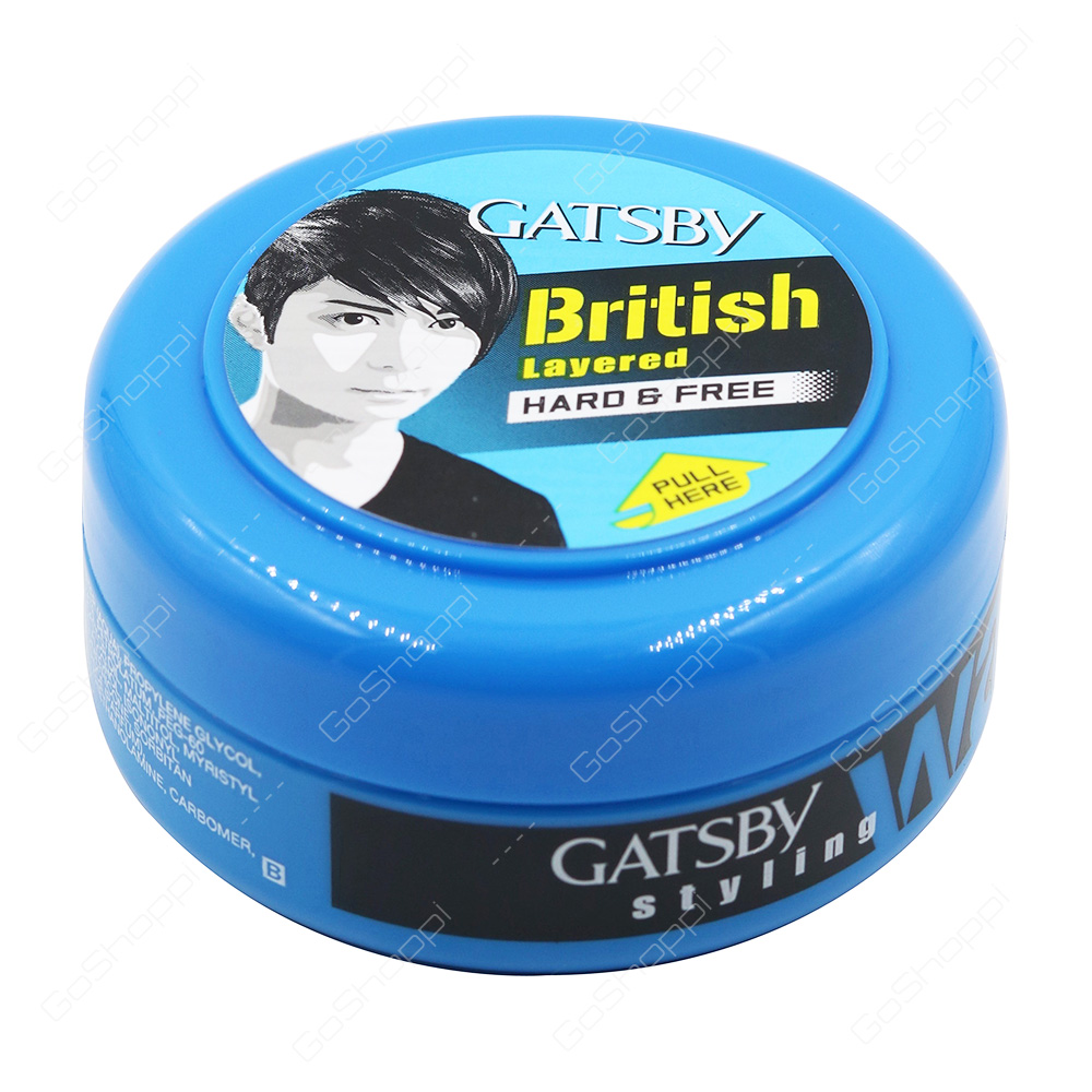 Gatsby British Layered Hard and Free Styling Wax 75 g Buy Online