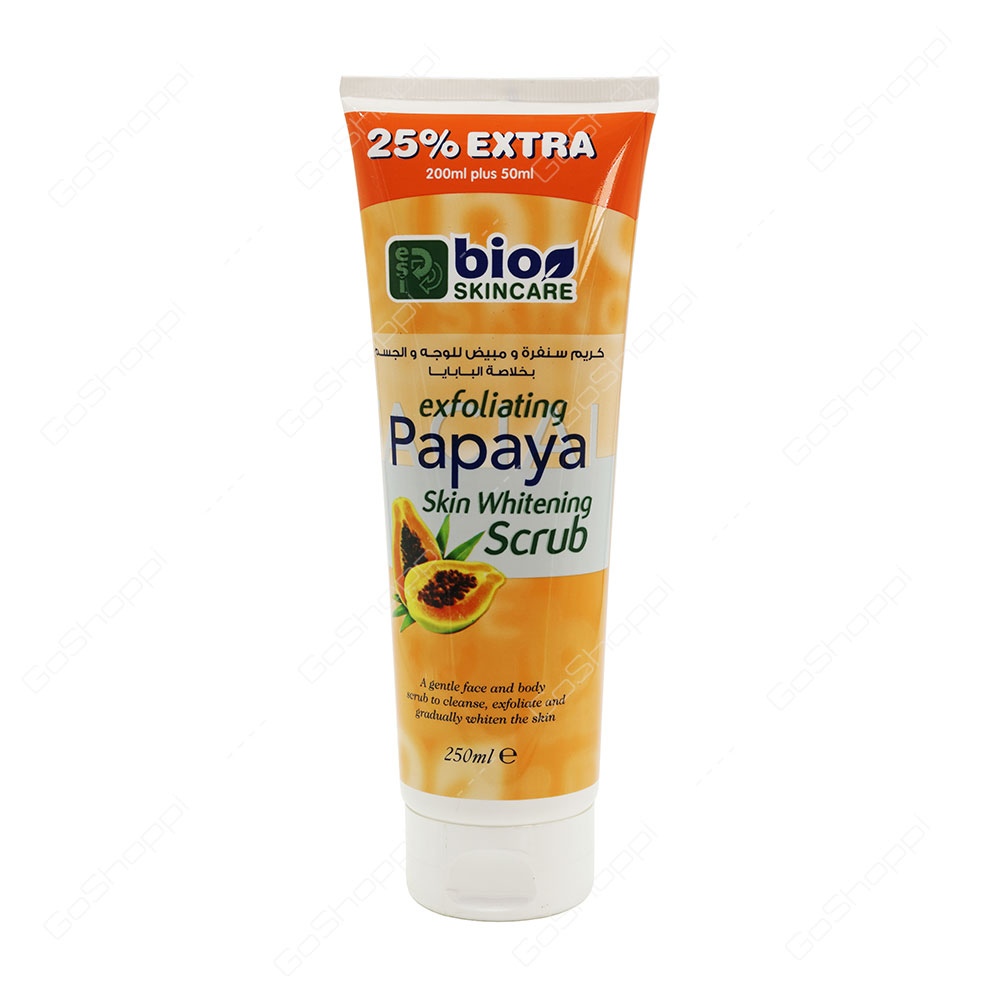 Bio Skincare Exfoliating Papaya Skin Whitening Scrub 250 ml Buy Online