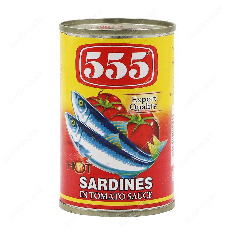555 Hot Sardines In Tomato Sauce 155 g