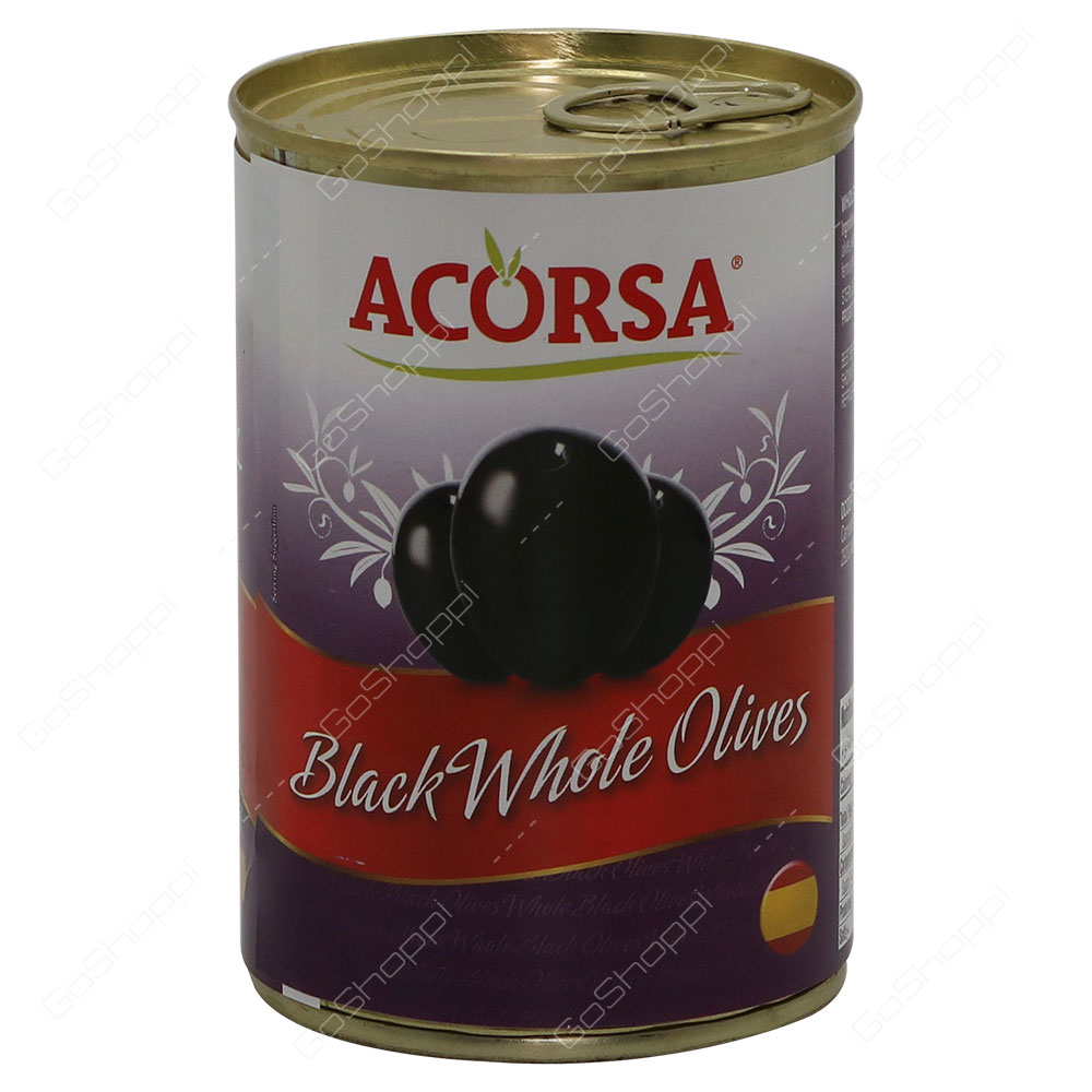 Acorsa Black Whole Olives 425 g