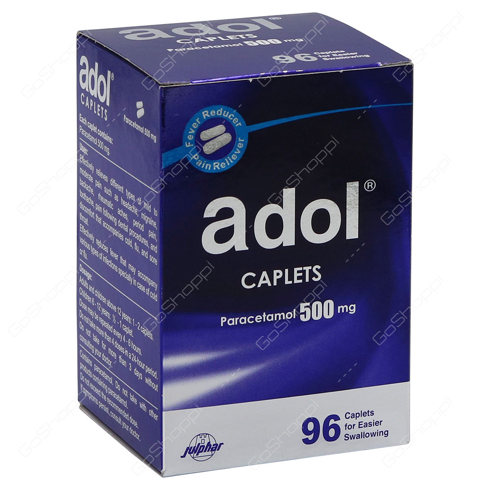 Adol Paracetamol 500mg Caplets 96 pcs