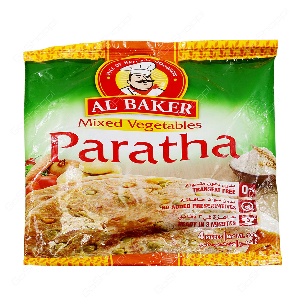 Al Baker Mixed Vegetables Paratha 4 pcs