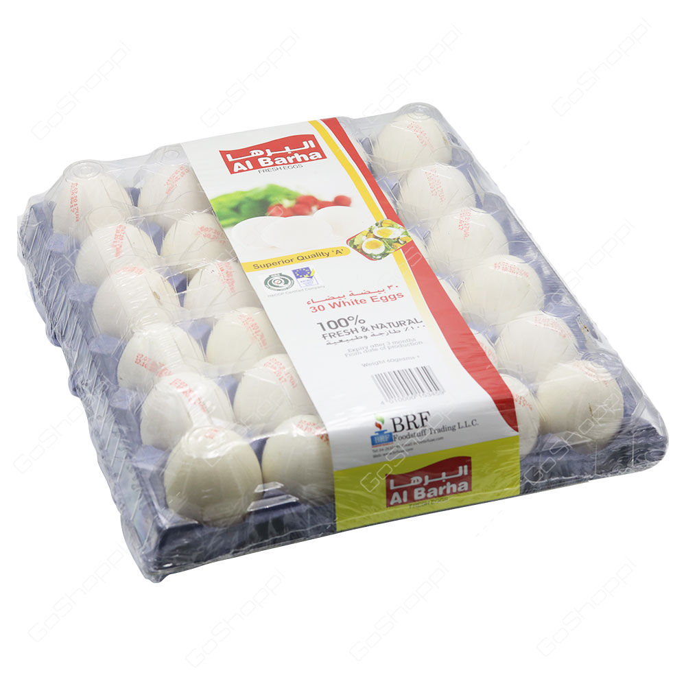 Al Barha Fresh White Eggs 30 pcs