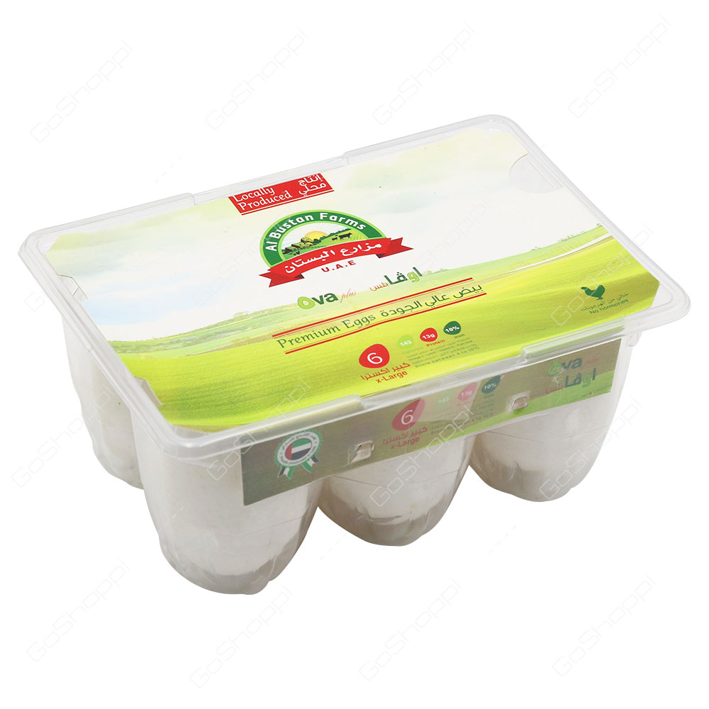 Al Bustan Farms White Large Eggs 6 pcs