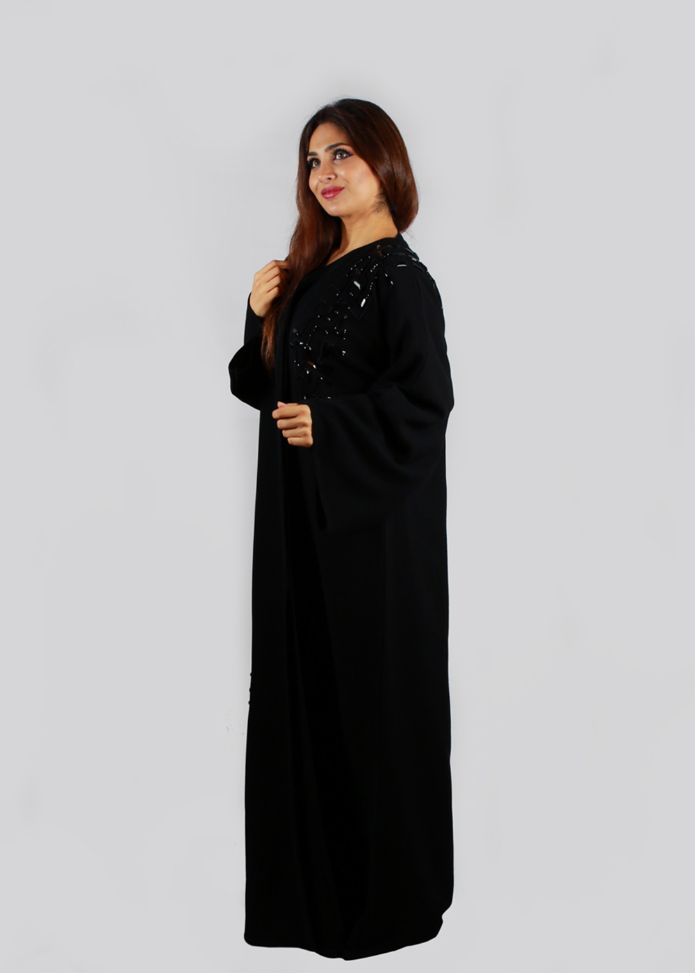 Al Jumairi Crystal Designed Abaya - AJ2127