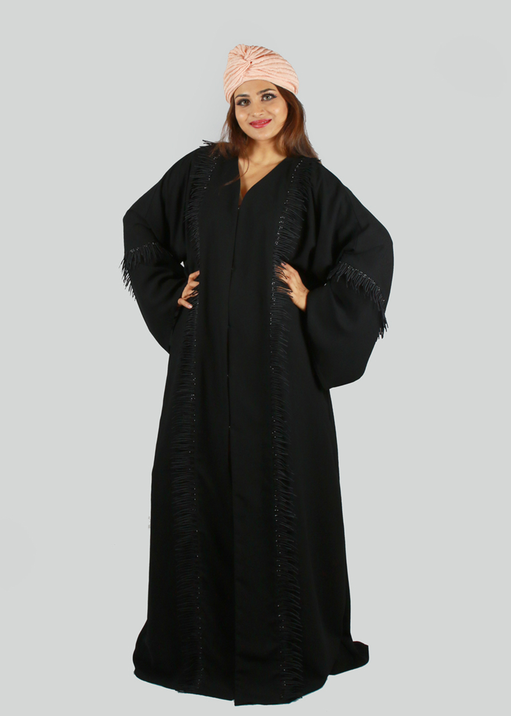 Al Jumairi Dantil Pattern Abaya - AJ2162