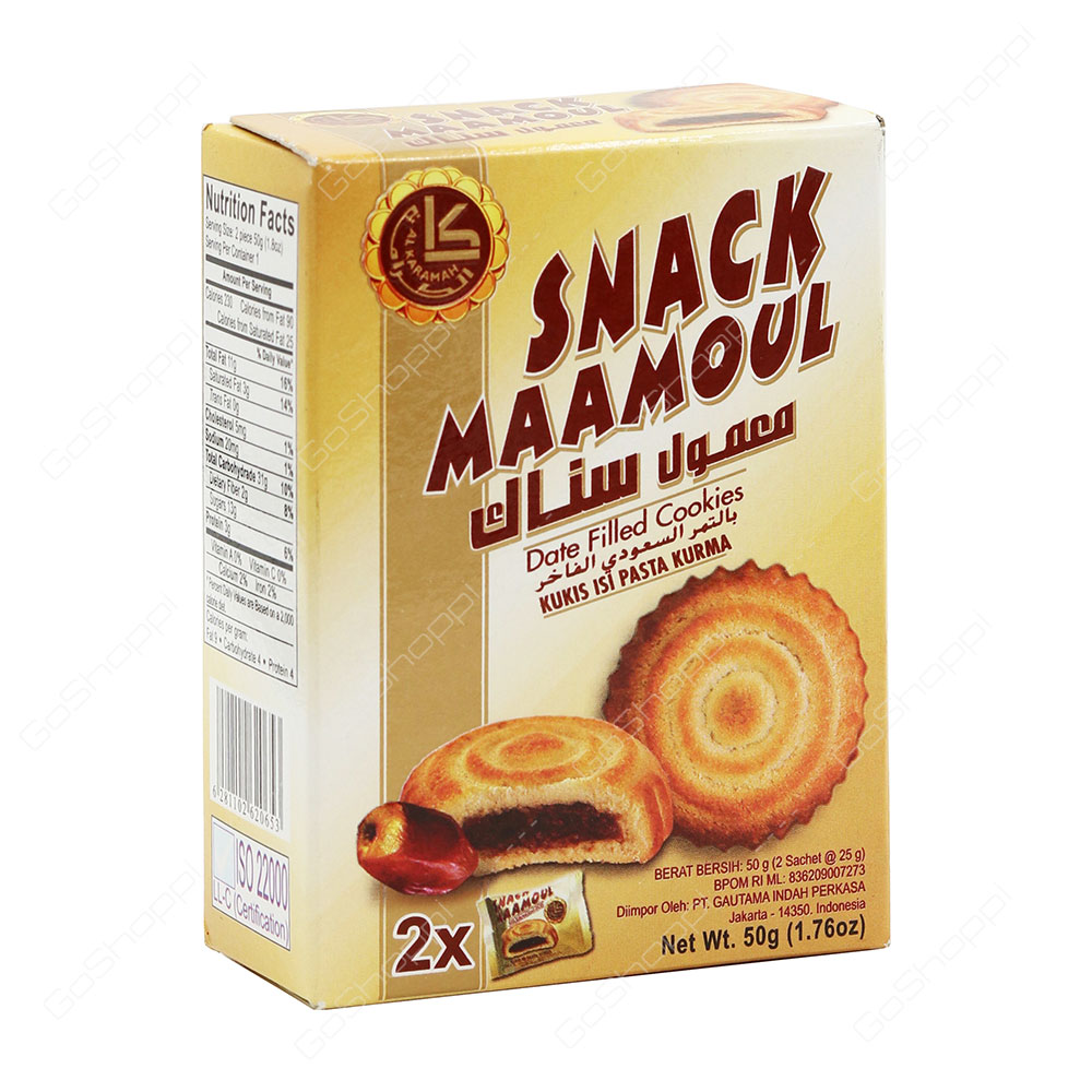 Al Karamah Snack Maamoul Date Filled Cookies 50 g