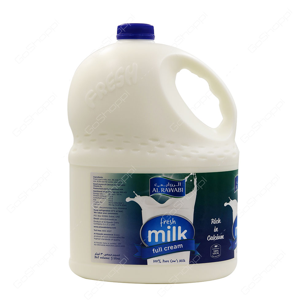 Al Rawabi Fresh Milk Full Cream 3 l