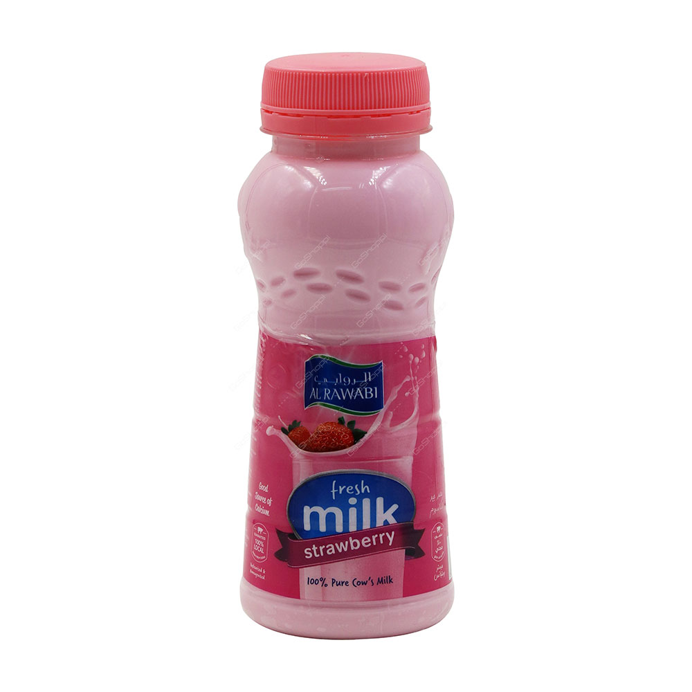 Al Rawabi Fresh Milk Strawberry 200 ml
