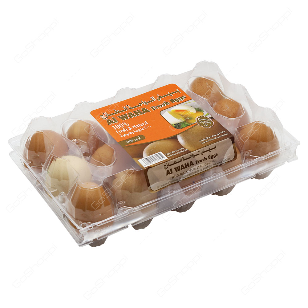 Al Waha Fresh And Natural Brown Large Eggs 15 pcs