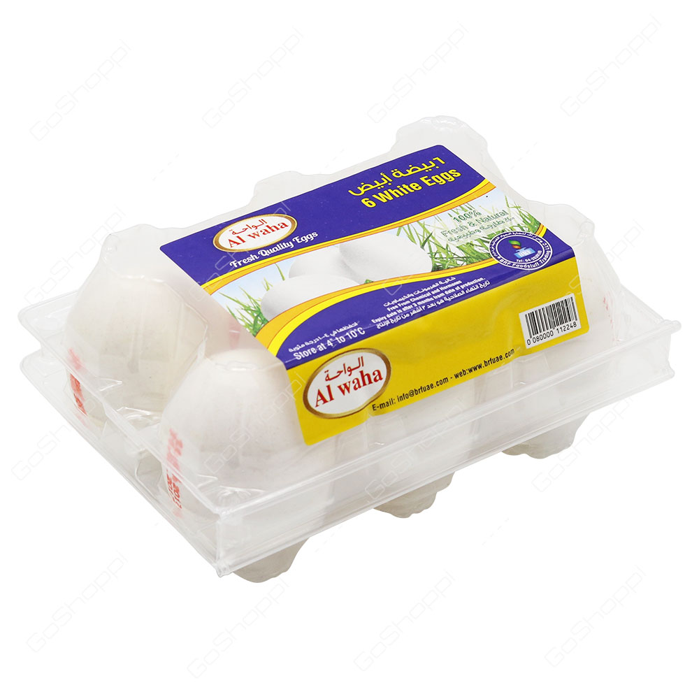 Al Waha Fresh White Eggs 6 pcs