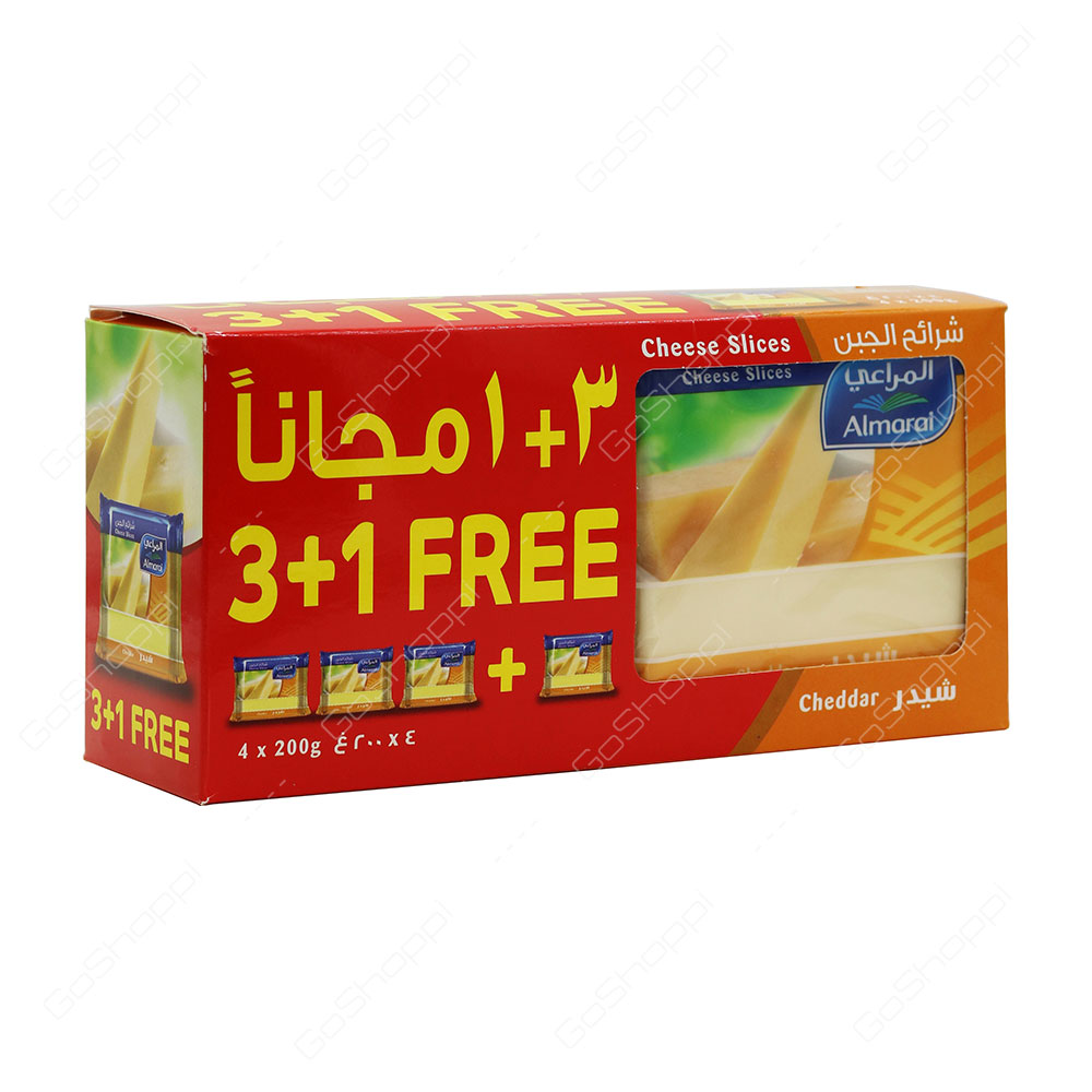 Almarai Cheddar Cheese Slices 4X200 g