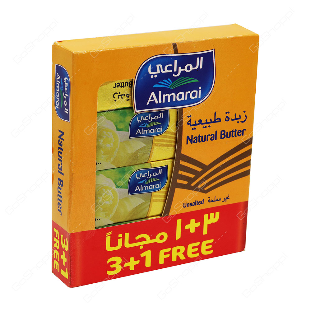 Almarai Natural Butter Unsalted 4X100 g