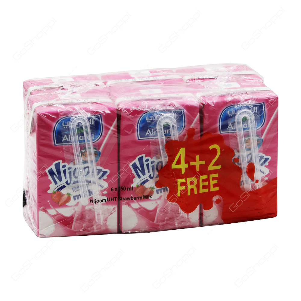 Almarai Nijoom UHT Strawberry Milk 6X150 ml