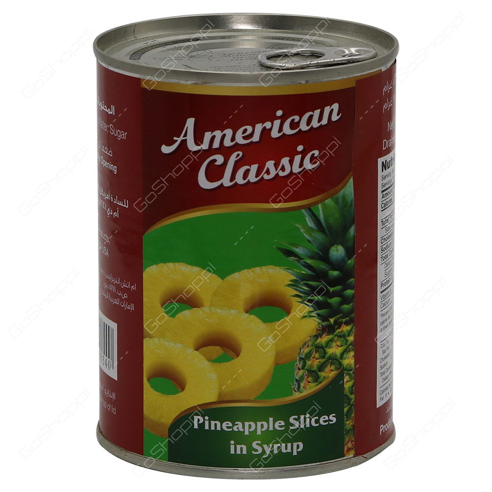 American Classic Pineapple Slices In Syrup 565 g