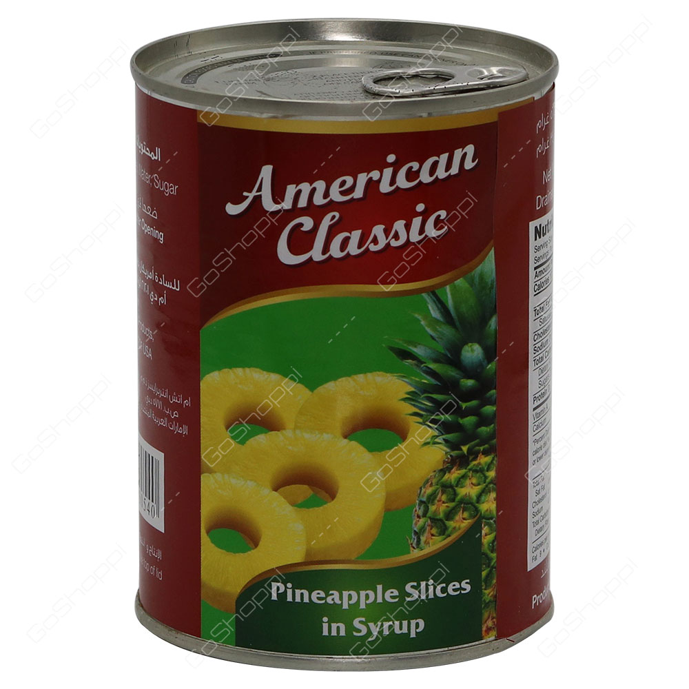 American Classic Pineapple Slices In Syrup 565 g