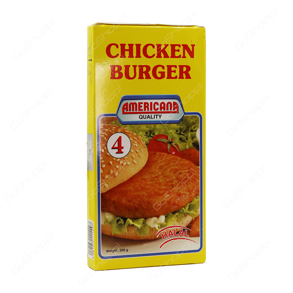 Americana Quality Chicken Burger Halal 4 pcs