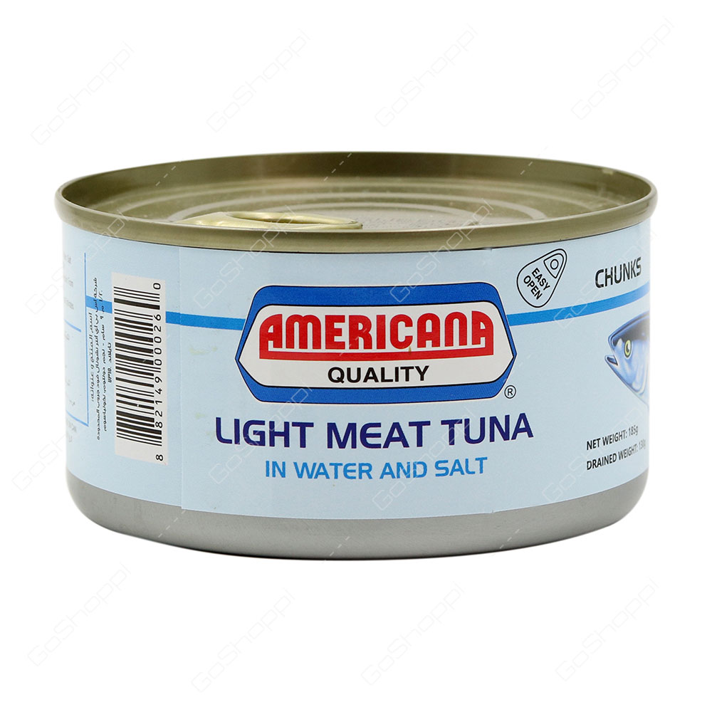 Americana Quality Light Meat Tuna In Water And Salt Chunks 185 g