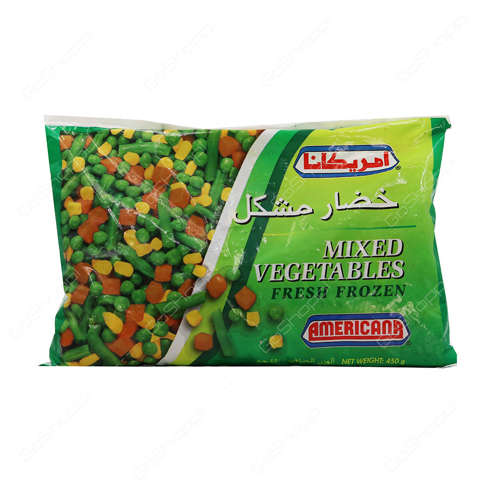 Americana Quality Mixed Vegetables Fresh Frozen 450 g