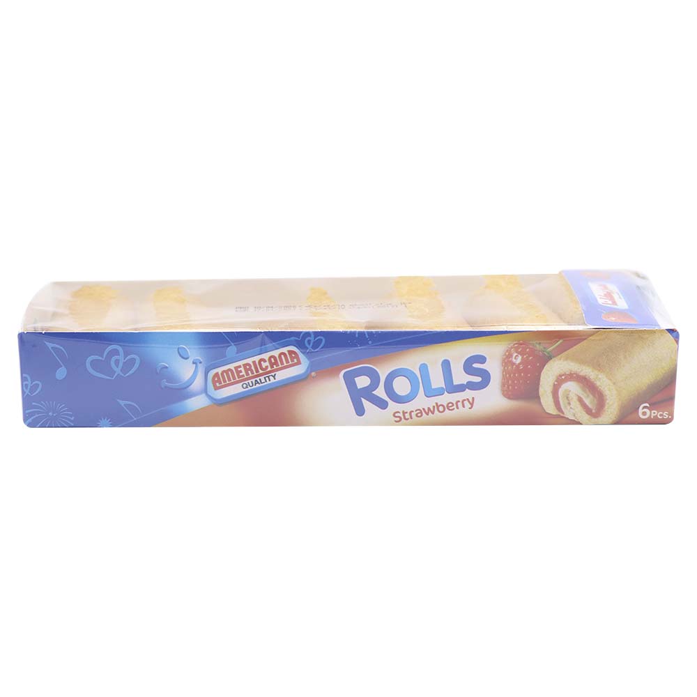 Americana Quality Rolls Strawberry Cake 6pcs