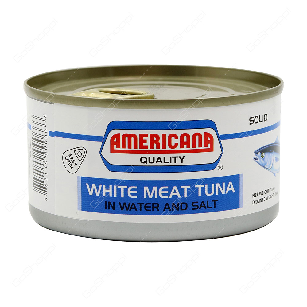 Americana Quality White Meat Tuna In Water And Salt Solid 185 g