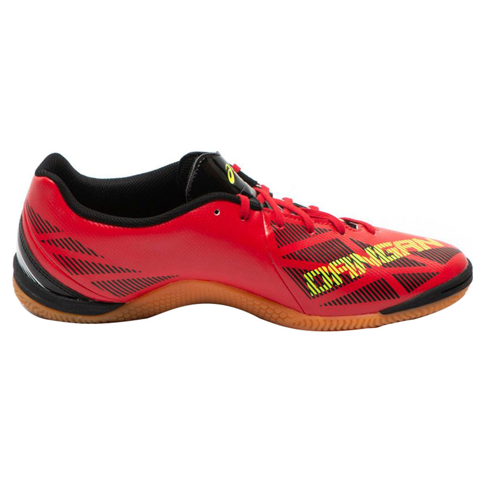 Asics Dangan Indoor Soccer Shoes For Men - Red - P432Y-2301
