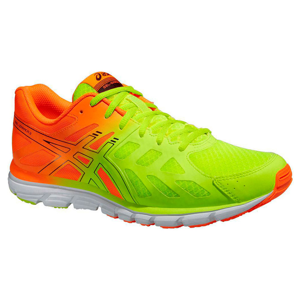 Asics Gel-Zaraca 3 Running Shoes For Men - Flash Yellow - Black - Flash Orange - T4D3Q-0431