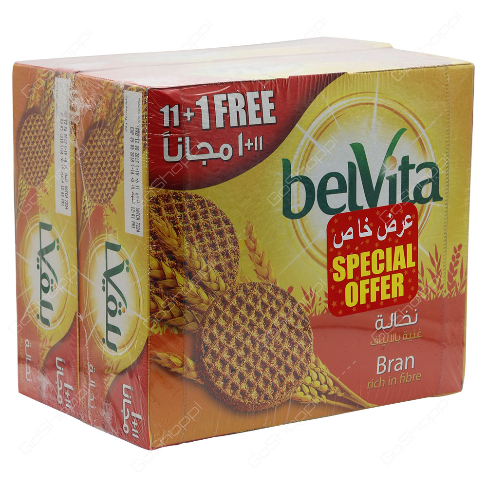Belvita Bran Rich in Fibre Biscuits 2 Pack 62X24 g