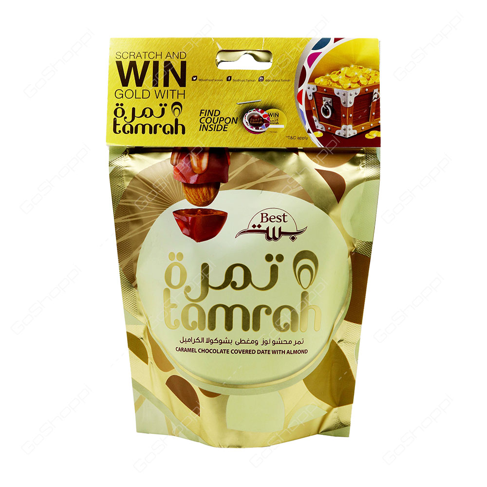 Best Tamrah Caramel Chocolate Covered Date With Almond 100 g