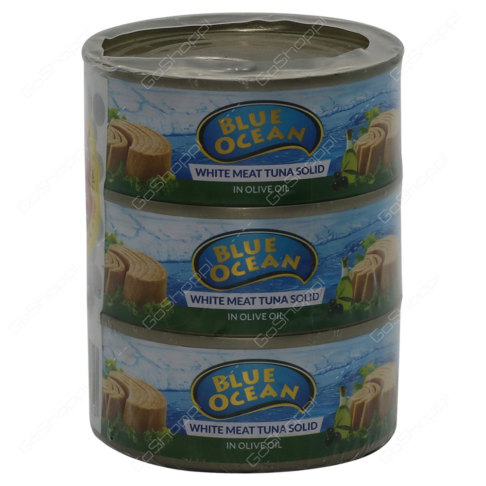 Blue Ocean White Meat Tuna Solid In Olive Oil 3X160 g