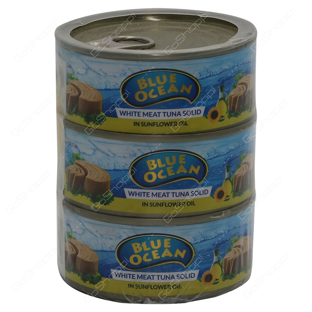 Blue Ocean White Meat Tuna Solid In Sunflower Oil 3X160 g