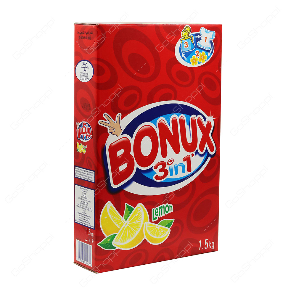 Bonux 3 in 1 Lemon Washing Powder 1.5 kg