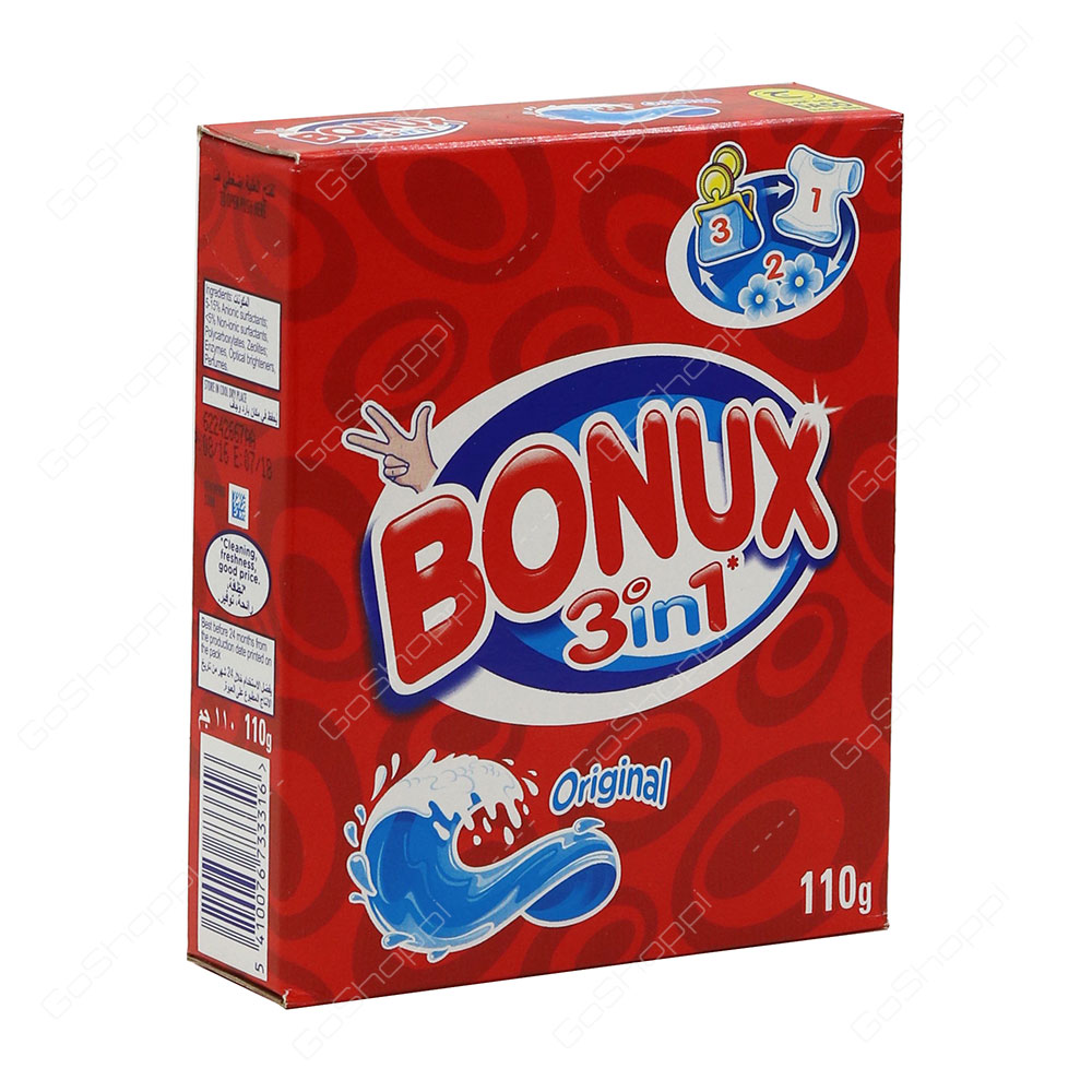 Bonux 3 in 1 Original Washing Powder 110 g - Buy Online