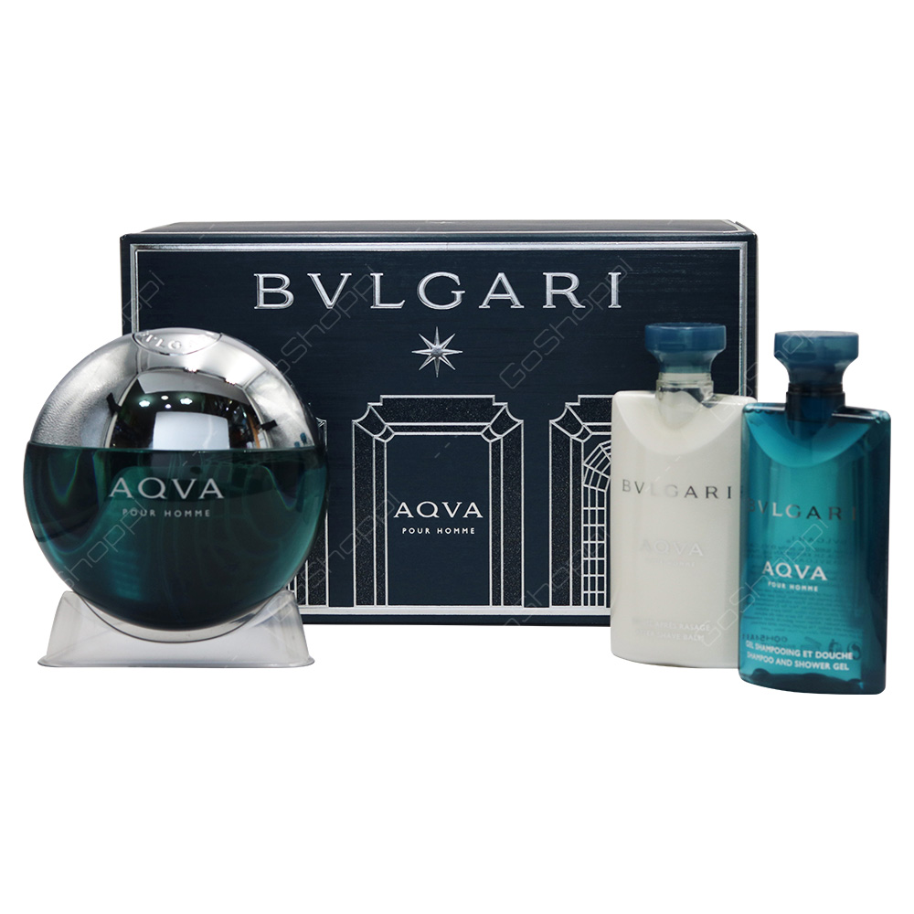 Bvlgari Aqua Men Gift Set With Pouch 4pcs