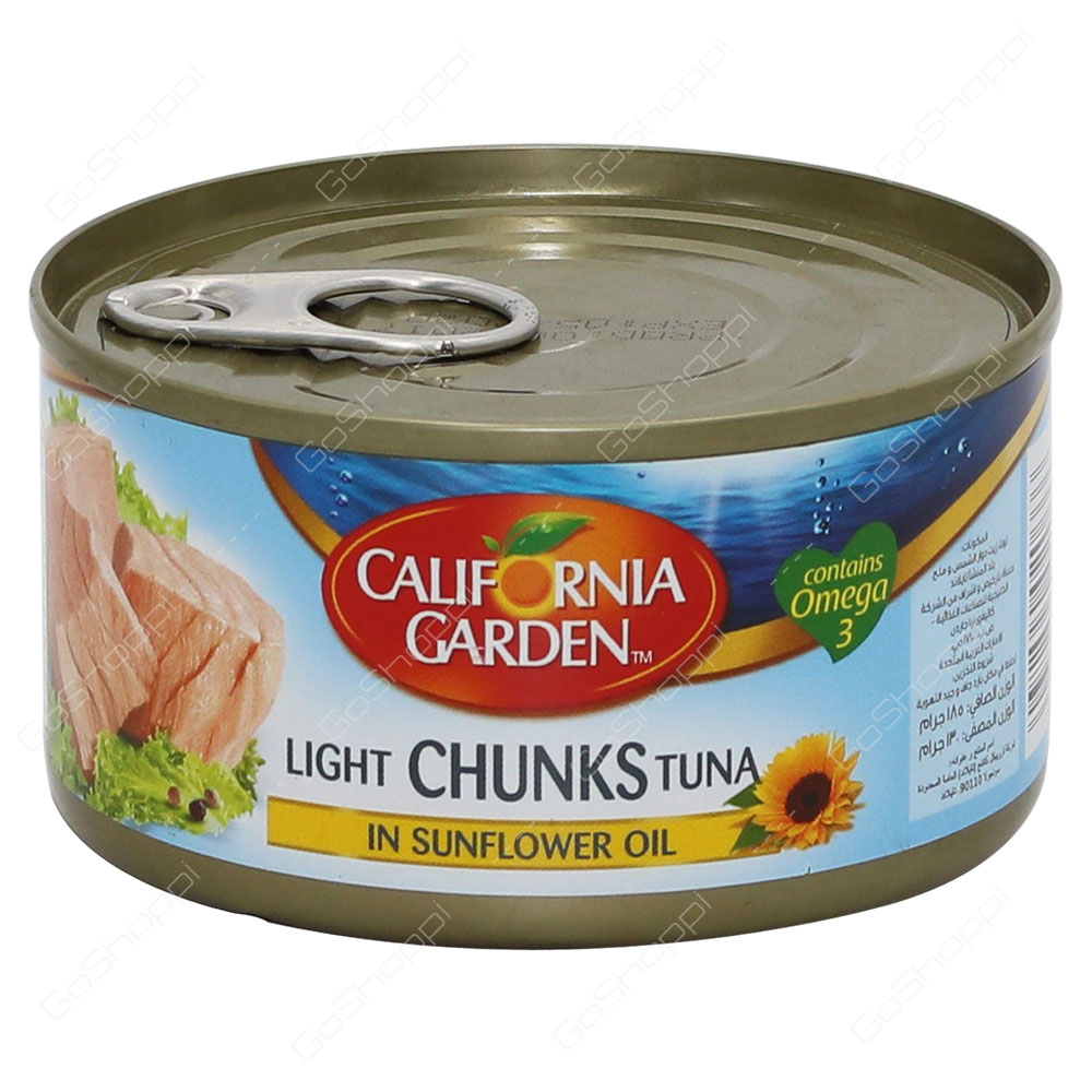 California Garden Light Chunks Tuna In Sunflower Oil 185 g