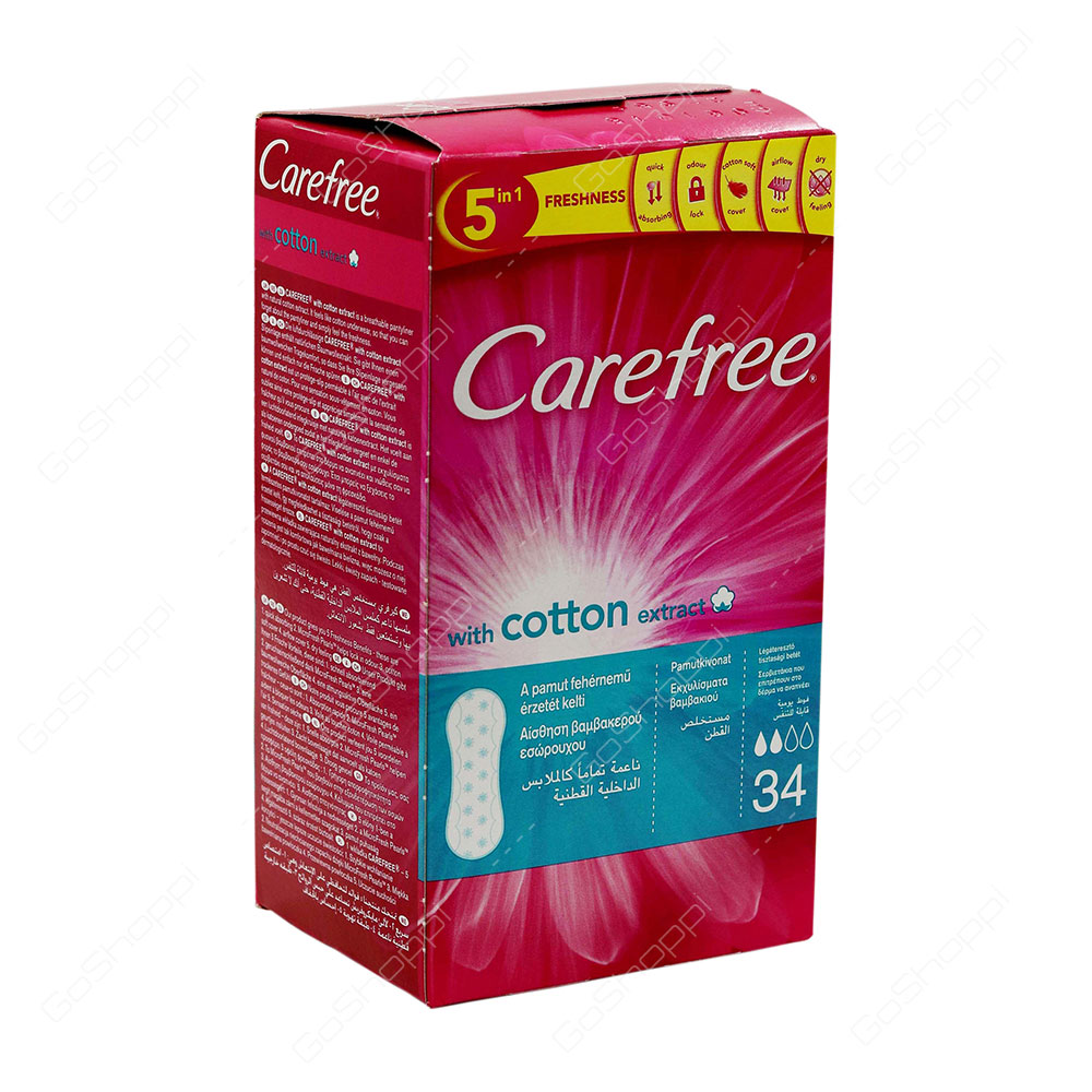 Carefree With Cotton Extract 34 Pads