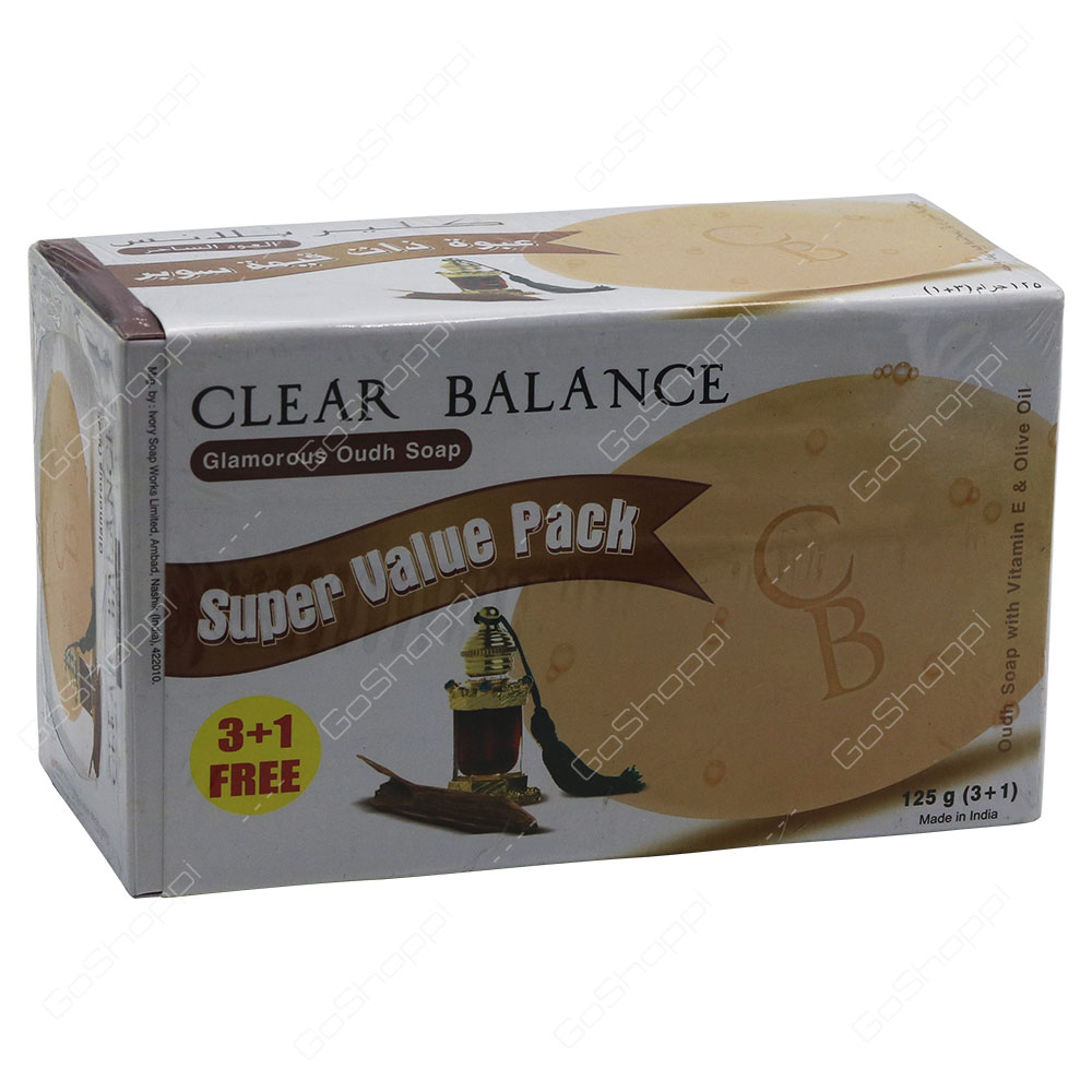 Clear Balance Glamorous Oudh Bar Soap 4X125 g