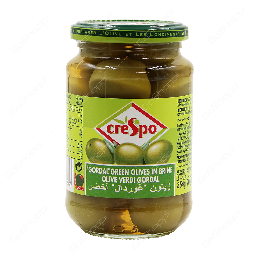 Crespo Gordal Green Olives In Brine 354 g