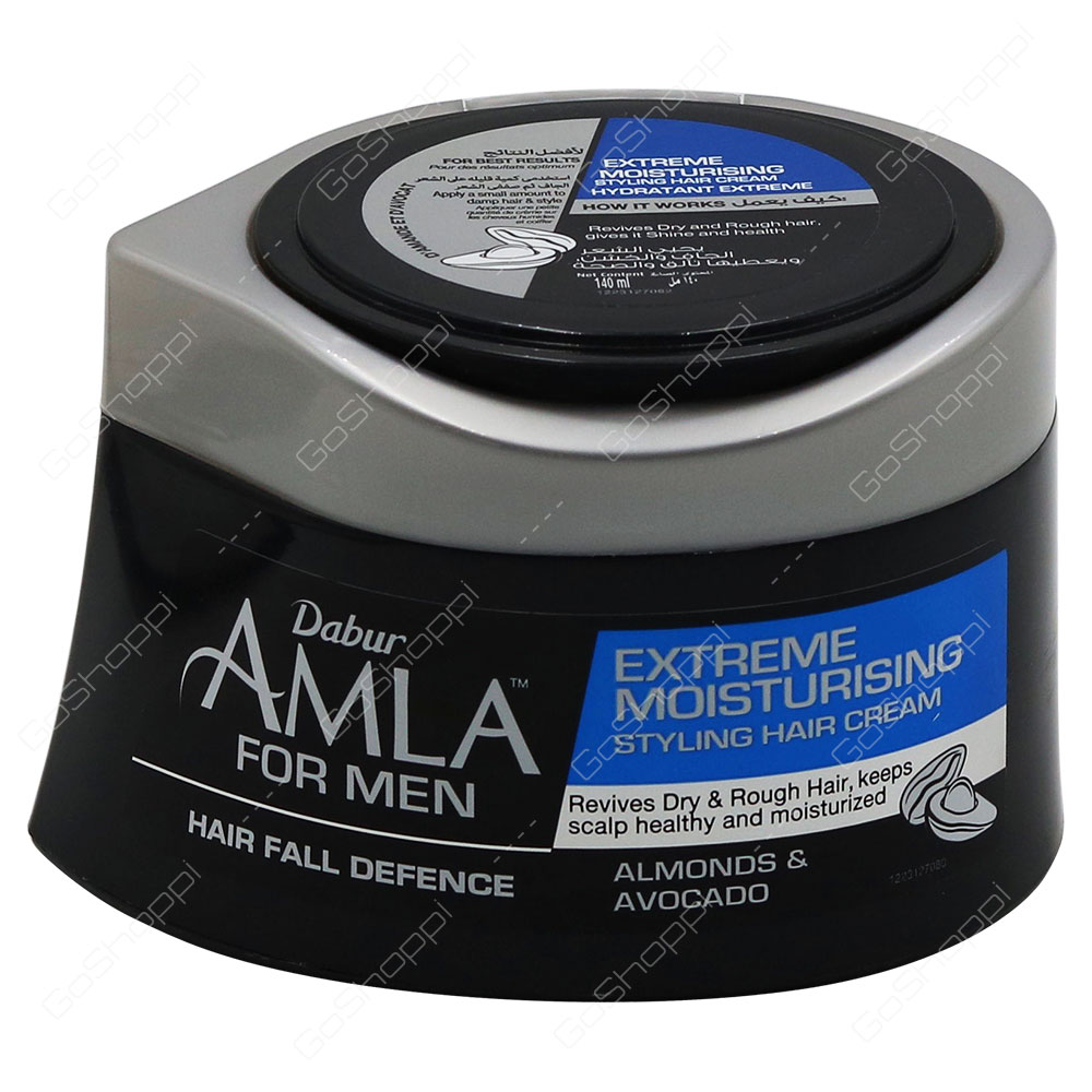 Dabur Amla For Men Almonds And Avocado Extreme Moisturising Styling Hair Cream 140 ml
