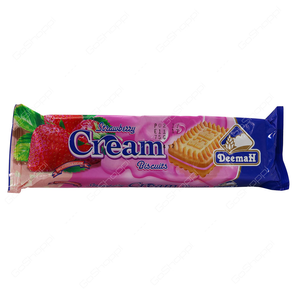 Deemah Strawberry Cream Biscuits 75 g