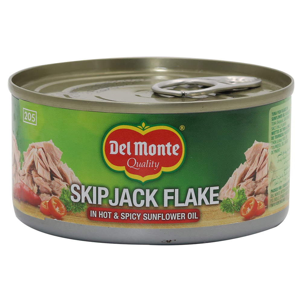 Del Monte Skip Jack Flake In Hot & Spicy Sunflower Oil 180g