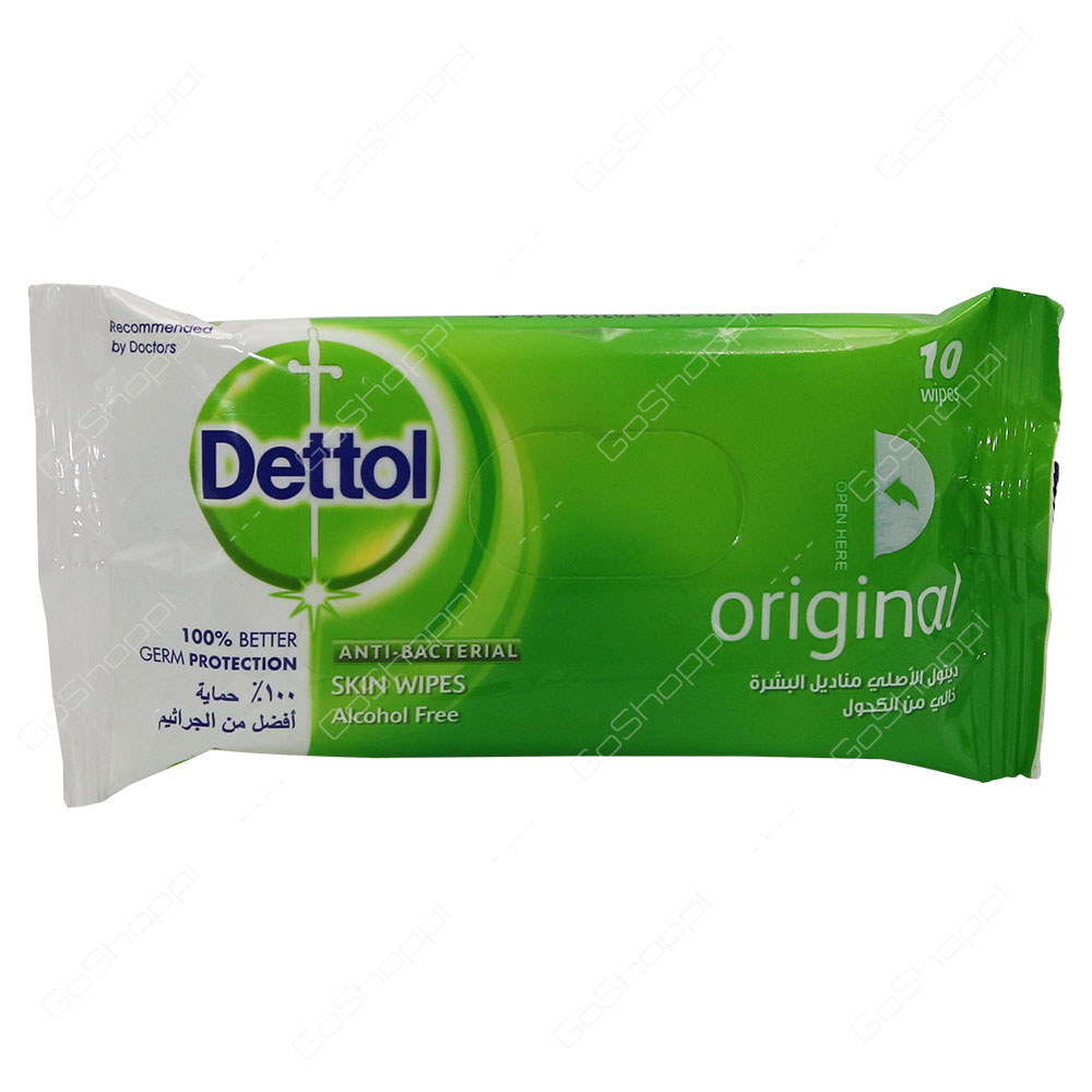 Dettol Original Anti Bacterial Skin Wipes 10 Wipes
