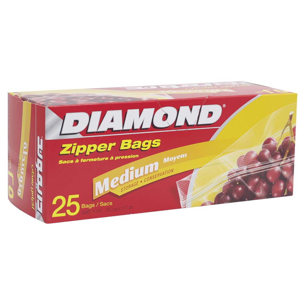 Diamond Storage Zipper Bags Medium 25bags Buy Online