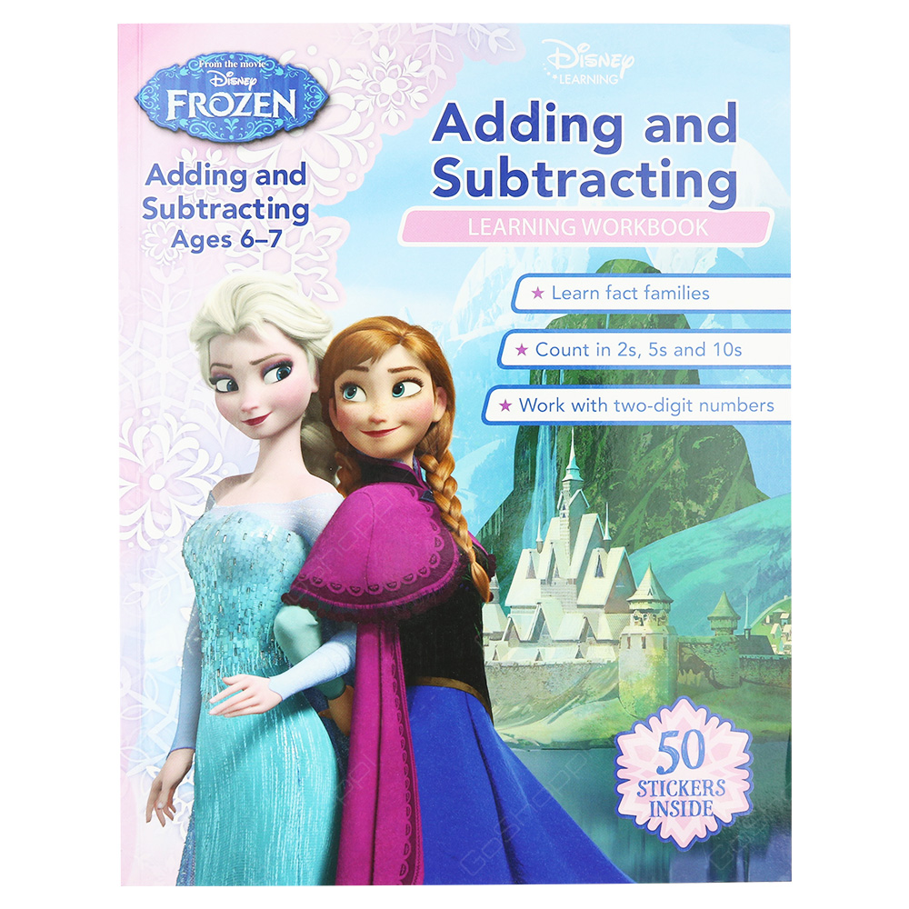 Disney Frozen - Adding And Subtracting Learning Workbook Ages 6-7
