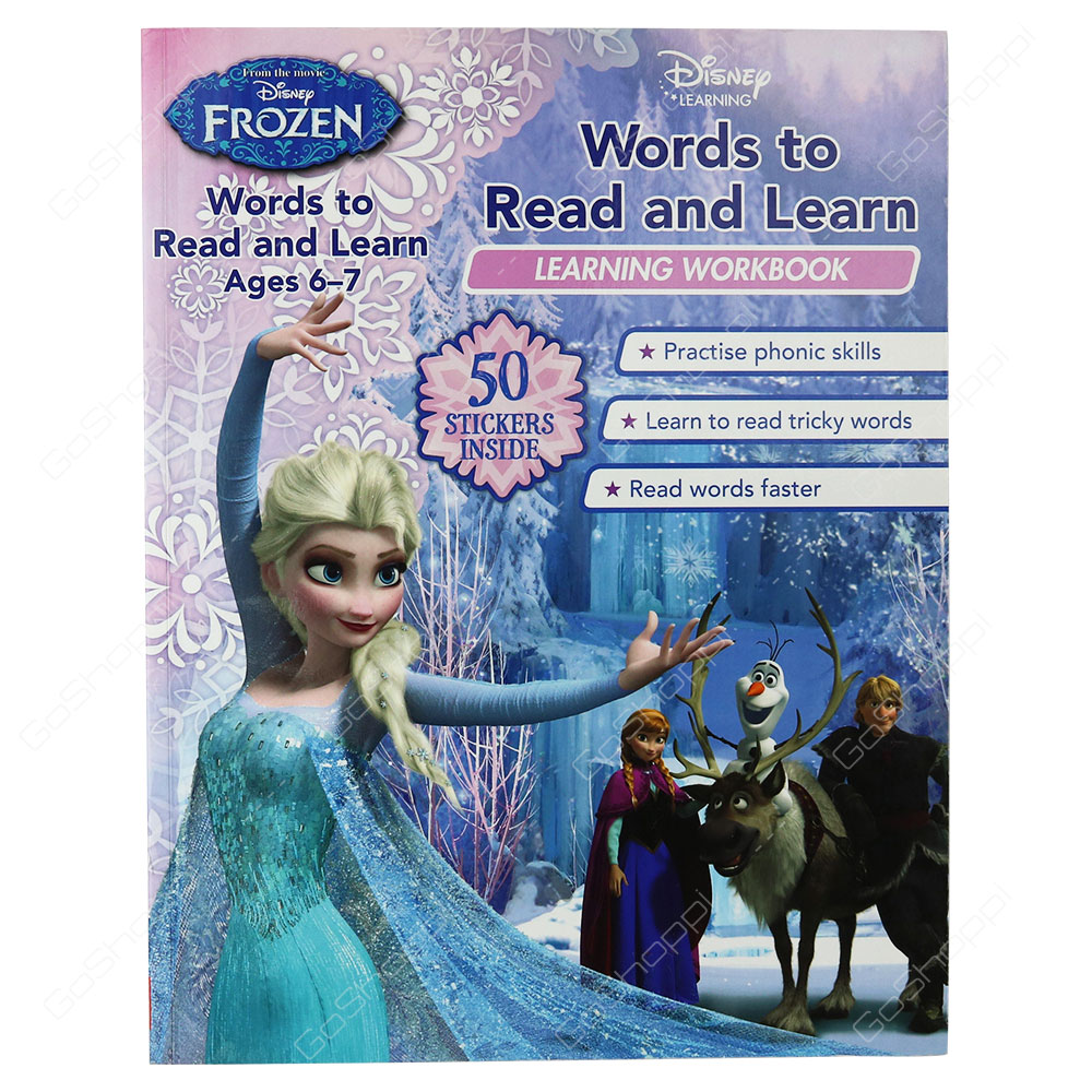 Disney Frozen Words To Learn Learning Workbook