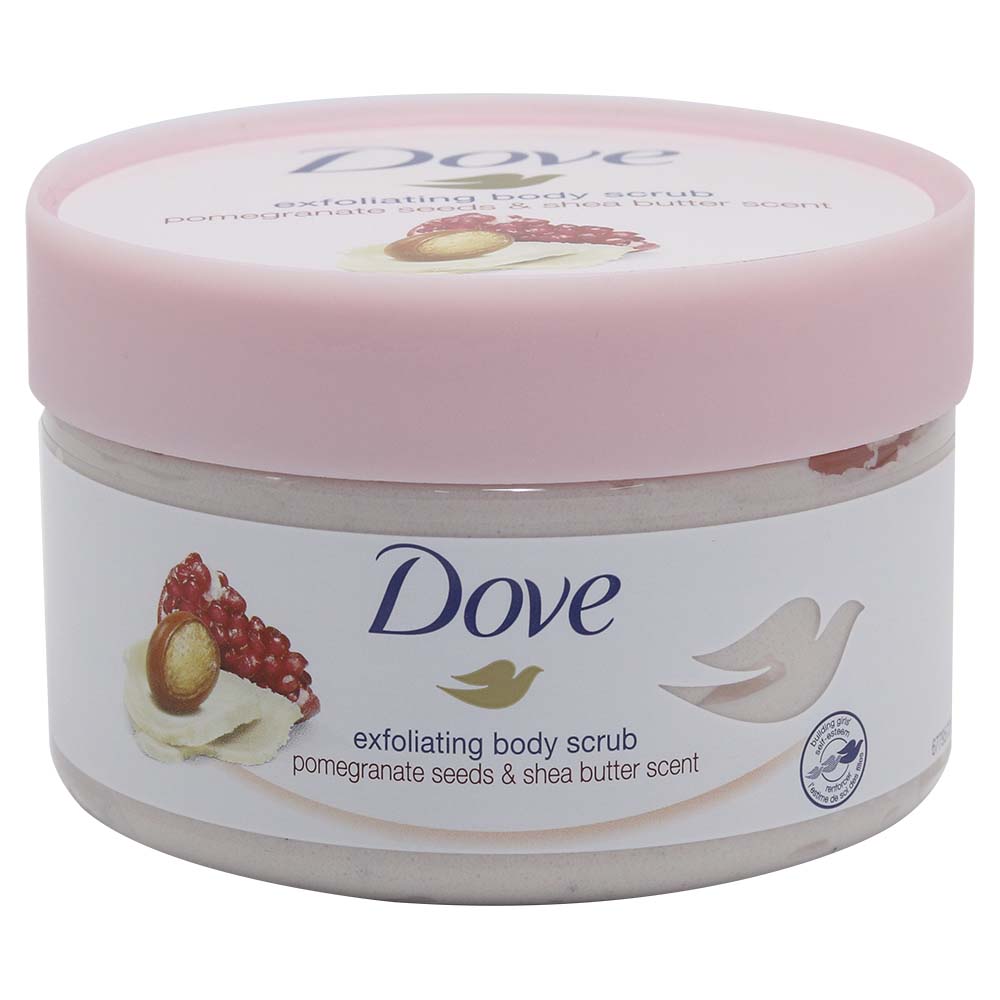 Dove Pomegranate & Shea Butter Exfoliating Body Scrub 225ml Buy Online