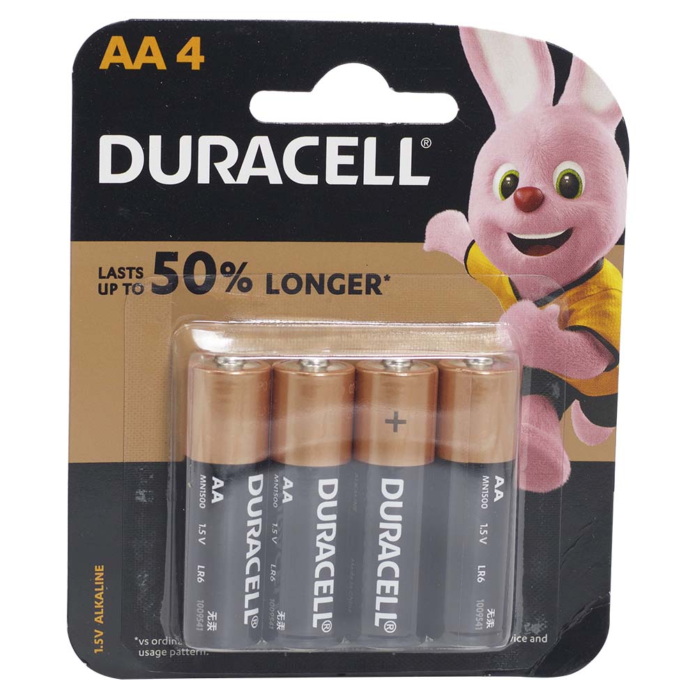 Duracell Alkaline Batteries AA4 4pcs