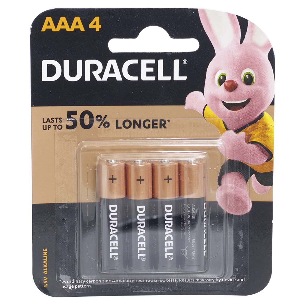 Duracell Alkaline Batteries AAA4 4pcs