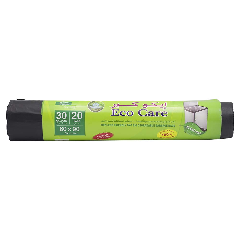 Eco Care Black Garbage Bags Small 20bags