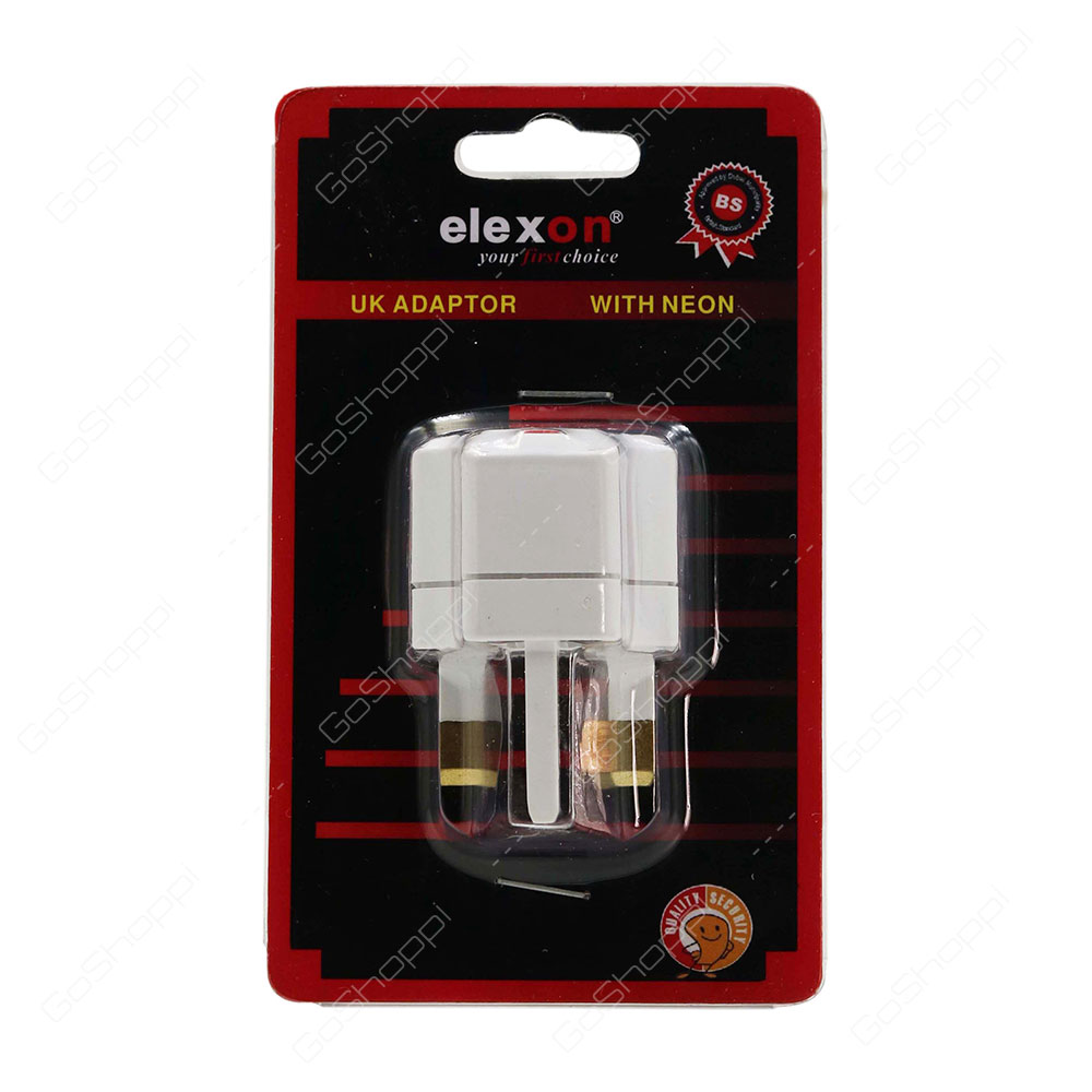 Elexon Uk Adaptor With Neon 1 pcs